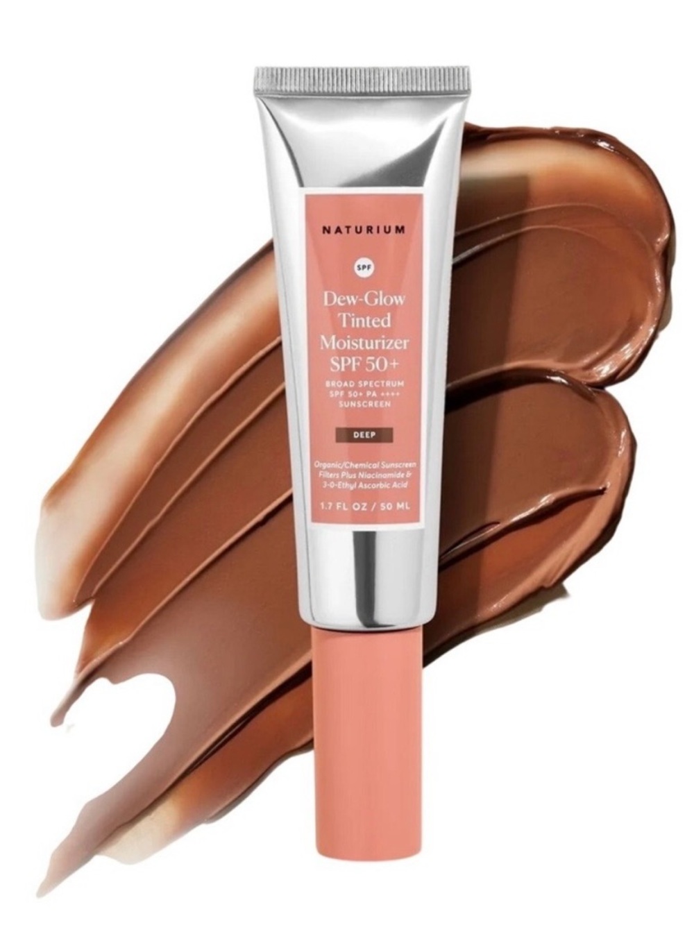 Naturium Dew-Glow Tinted Moisturizer SPF 50 Sunscreen Broad Spectrum 1.7 oz DEEP